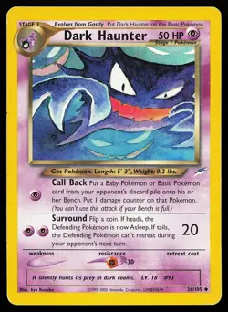 Dark Haunter 36/105 Unlimited Uncommon Neo Destiny Pokemon Card - Image 1