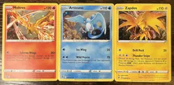 Moltres Zapdos Articuno Cosmos Holo 3 Card Set Pokemon Cards - Image 1