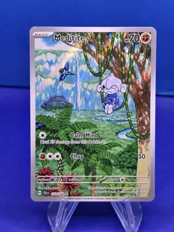 Pokemon TCG Meditite Illustration Rare Stellar Crown 153/142 - Image 1