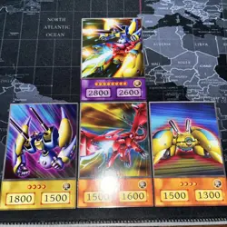 XYZ Dragon Cannon Complete Set - Anime Style Custom Yugioh Cards - Image 1