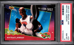 1996 UPPER DECK SPACE JAM #23 MICHAEL JORDAN PSA 8 - Image 1