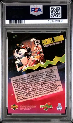 1996 UPPER DECK SPACE JAM #23 MICHAEL JORDAN PSA 8 - Image 2