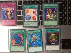Yu-Gi-Oh Retro Spell Trap Bundle 1st Ed Mosaic Pot of Greed Monster Reborn NM - Image 1
