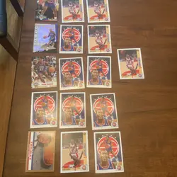 Isaiah Thomas Detroit Pistons NBA Basketball Lot of 16 cards Fleer Hoops NM/VG - Image 1