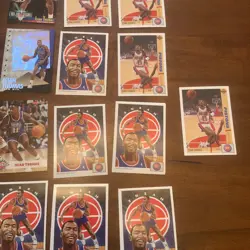 Isaiah Thomas Detroit Pistons NBA Basketball Lot of 16 cards Fleer Hoops NM/VG - Image 3
