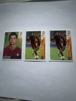 Panini UEFA Euro 2008 Cristiano Ronaldo Portugal Soccer Trading Card Lot (3) - Image 1