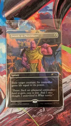 Magic the Gathering PSA Magazine Promo Swords to Plowshares Thanos - Image 1