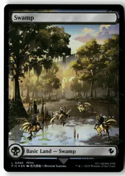 Swamp (Chocobo Track Foil) 480 Commander: FINAL FANTASY Land Foil NM - Image 1