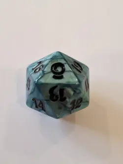 Magic The Gathering FROM THE VAULT FTV RELICS BLUE D20 SPINDOWN DICE DIE MTG - Image 1