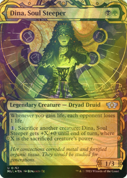 MTG Dina, Soul Steeper Showcase Borderless Foil ** Multiverse Legends ** English - Image 1