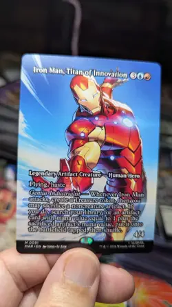 1x Iron Man Titan Of Innovation Borderless Marvel MAR NM - Magic MTG x1 - Image 1