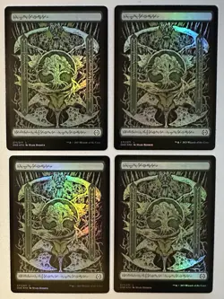 MTG / Forest (X4) Phyrexia: All Will Be One Full Art Basic Lands #271 FOIL / NM - Image 1