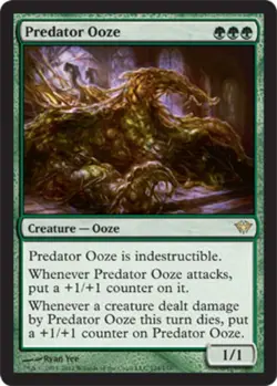 Moderatly Played, English - 1 x MTG Predator Ooze - Foil Dark Ascension - Image 1