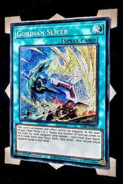 Gordian Slicer ALIN-EN066 Secret Rare 1st Edition Yugioh - Image 1