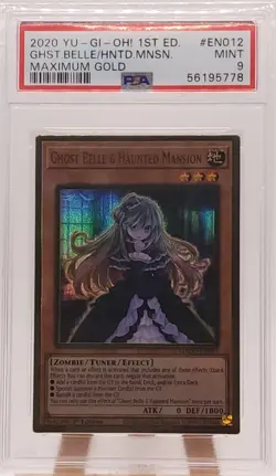 2020 Yu-Gi-Oh! 1st Ed. Maximum Gold Ghost Belle & Haunted Mansion PSA 9 #EN012 - Image 1