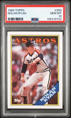 1988 TOPPS #250 NOLAN RYAN PSA 10 - Image 1