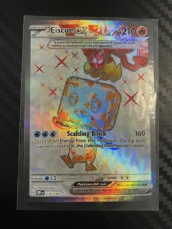 Pokemon TCG Eiscue EX Sv03: Obsidian Flames 210/197 Holo Ultra Rare - Image 1