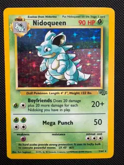 Nidoqueen 7/64 Jungle Holo Rare 1999 WOTC Pokemon TCG Vintage LP - Image 1