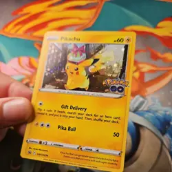 Pokemon Card Pikachu SWSH234 Pokemon Go Black Star Promo Holo TCG - Image 5