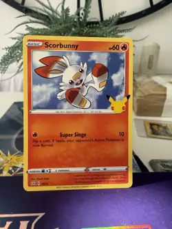 Scorbunny 16/25 Non Holo Mcdonalds 25th Promo Pack Fresh - Image 1