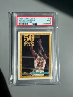 1993 TOPPS GOLD MICHAEL JORDAN 50 POINT CLUB MINT PSA 9 - Image 1