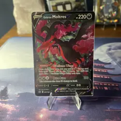 GLARIAN MOLTRES V 97/198 HOLOGRAPHIC Chilling Reign Pokemon Card Game Rare 2021 - Image 1