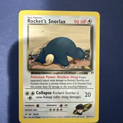 Rocket's Snorlax 33/132 Rare Gym Heroes Pokemon Card NM - Image 1