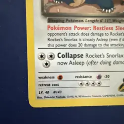 Rocket's Snorlax 33/132 Rare Gym Heroes Pokemon Card NM - Image 5