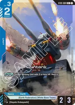 Guntank Alternate Art Foil - ST01-004 C+ NM - Gundam TCG Card Game - Image 1