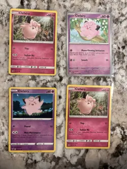 Pokemon TCG Clefairy Lot of 4 Near Mint Condition English Cards - Image 1