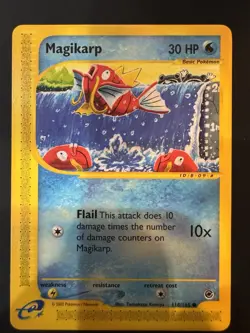 Pokemon Magikarp Card Expedition Base Set, 118/165, Regular Common LP/NM - Image 1