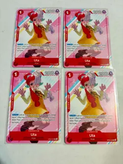 4x (Playset) Uta (Welcome Pack Vol. 2) R One Piece Promotion Cards OP09-002 NM - Image 1