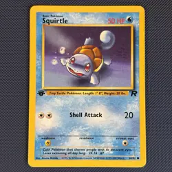 Squirtle 68/82 - Team Rocket - Common 1st Edition Pokemon Card - NM - Image 1