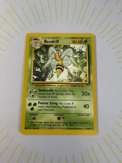 Pokemon Beedrill Card 17/102 Base Set Non-Holo Rare Vintage 1999 WOTC ✨ - Image 3