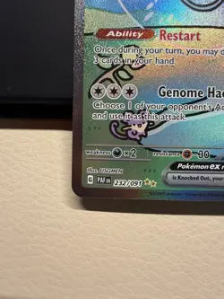Mew EX 232/091 Bubble Mew Holo Card SV: Paldean Fates SIR Near Mint NM Condition - Image 4