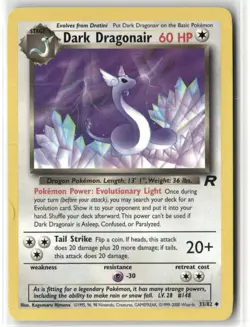 Pokemon Dark Dragonair 33/82 Unlimited Team Rocket Uncommon - Image 1