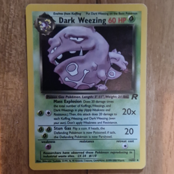Dark Weezing 14/82 Team Rocket Holo Rare Unlimited 1999 60 HP English - Image 1