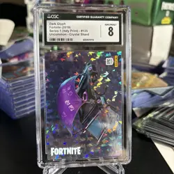 2019 Fortnite Series 1 Crystal Shard Dark Glyph #135 CGC 8 (not PSA) Italy A - Image 1