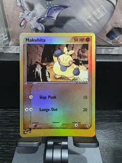 Pokemon Makuhita 56/109 Reverse Holo Ex Ruby & Sapphire Print Line Error #320 - Image 1
