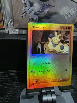 Pokemon Makuhita 56/109 Reverse Holo Ex Ruby & Sapphire Print Line Error #320 - Image 2