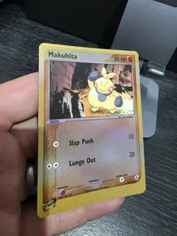 Pokemon Makuhita 56/109 Reverse Holo Ex Ruby & Sapphire Print Line Error #320 - Image 4