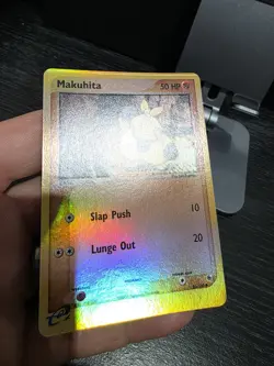 Pokemon Makuhita 56/109 Reverse Holo Ex Ruby & Sapphire Print Line Error #320 - Image 5