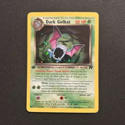 Wizards of the Coast Pokemon TCG Dark Golbat 7/82 Team Rocket Holo 1sr edition - Image 1