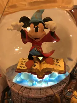 Disney Mickey Fantasia Music Box Vintage Snow globe Sorcerer's Apprentice Hat - Image 5