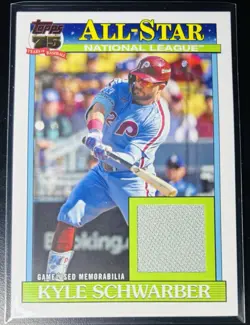 Kyle Schwarber 2026 Topps Series 2 1991 All-Star Game Used Jersey Relic Philiies - Image 1