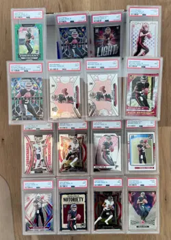 Michael Penix Jr PSA 9 SLAB Lot (16 Cards) 2024 Prizm Mosaic Optic Select Rookie - Image 1