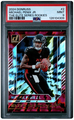 Michael Penix Jr PSA 9 SLAB Lot (16 Cards) 2024 Prizm Mosaic Optic Select Rookie - Image 2
