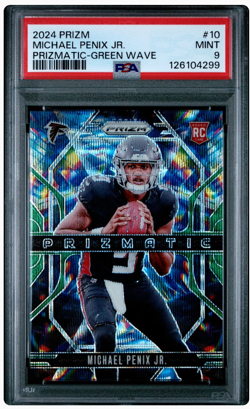 Michael Penix Jr PSA 9 SLAB Lot (16 Cards) 2024 Prizm Mosaic Optic Select Rookie - Image 3