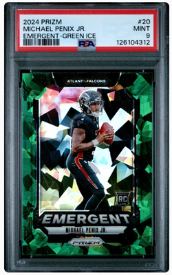 Michael Penix Jr PSA 9 SLAB Lot (16 Cards) 2024 Prizm Mosaic Optic Select Rookie - Image 5