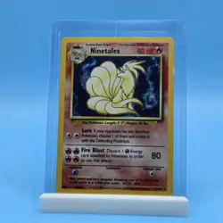 Pokemon Base Set Ninetales Holo 12/102 WOTC Vintage MP Holo Rare - Image 1